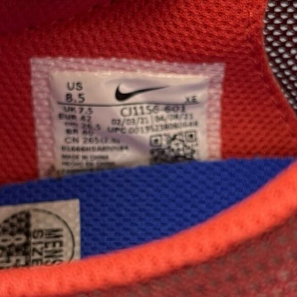 Mens Nike Daybreak Type CJ1156-601 Leather Athletic Sneaker Shoes Size 8.5 Red - Picture 6 of 6